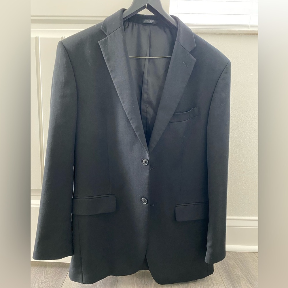 Mens Jones New York Suit Separates Solid Black